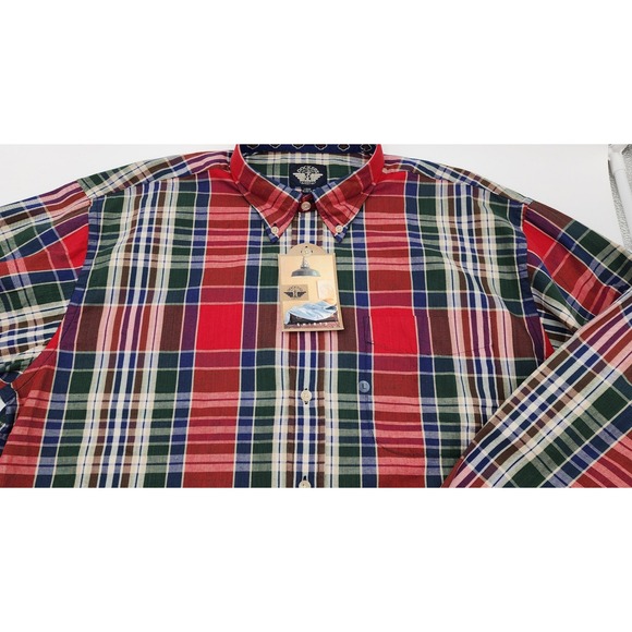 Dockers Other - Vintage Dockers Plaid Button Down Shirt Mens Large Multicolor Long Sleeve NWT